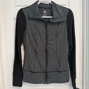 RBX Striped black greyAthletic Zip Jacket XS